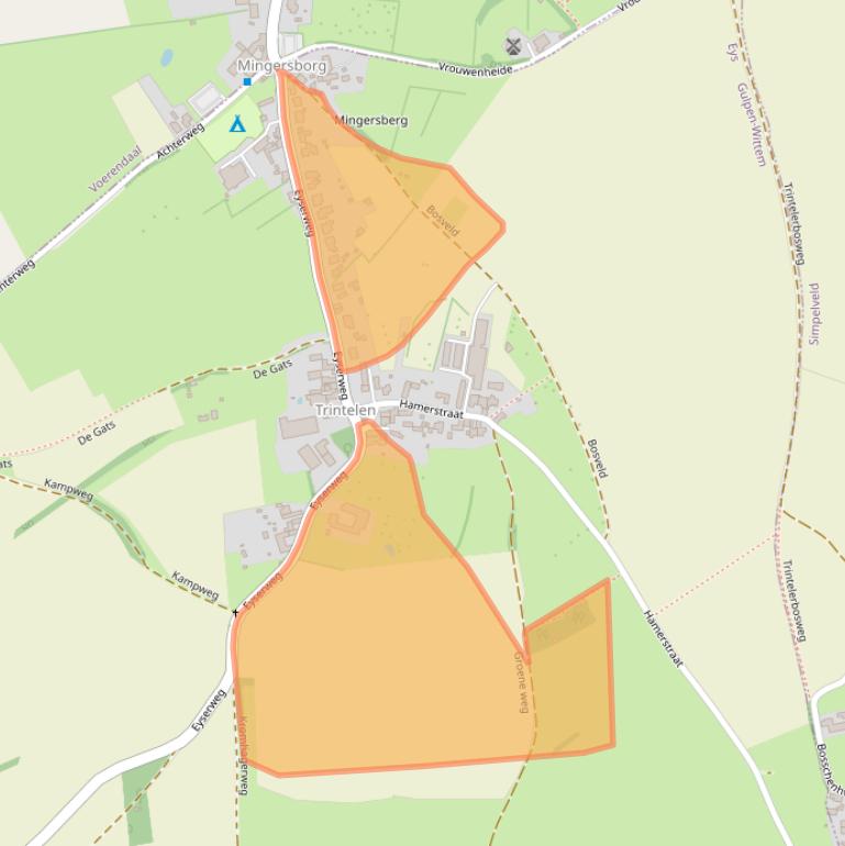 Kaart van postcodegebied 6287NE.