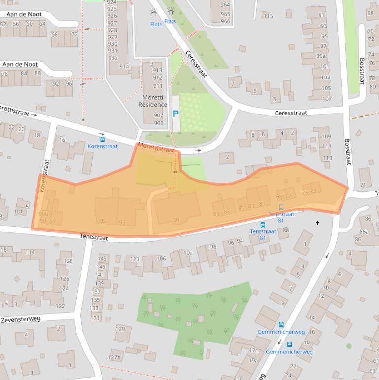 Kaart van postcodegebied 6291BE.