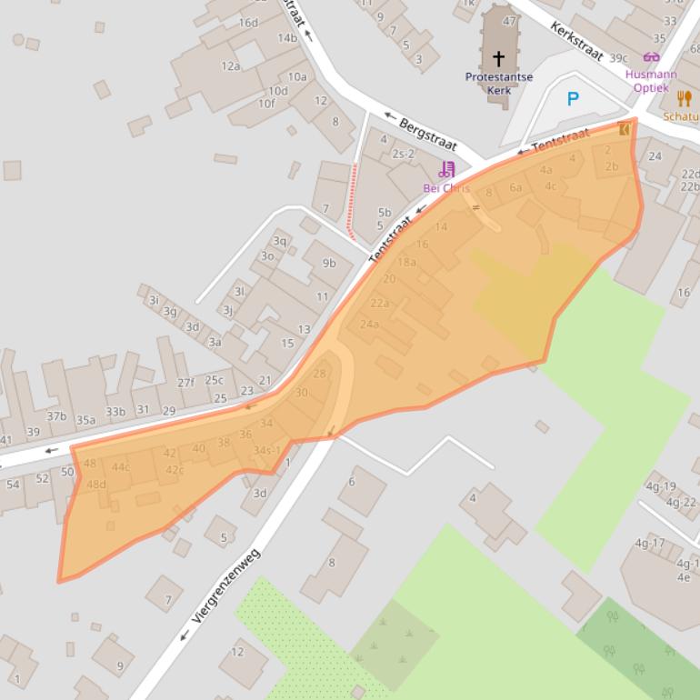 Kaart van postcodegebied 6291BH.