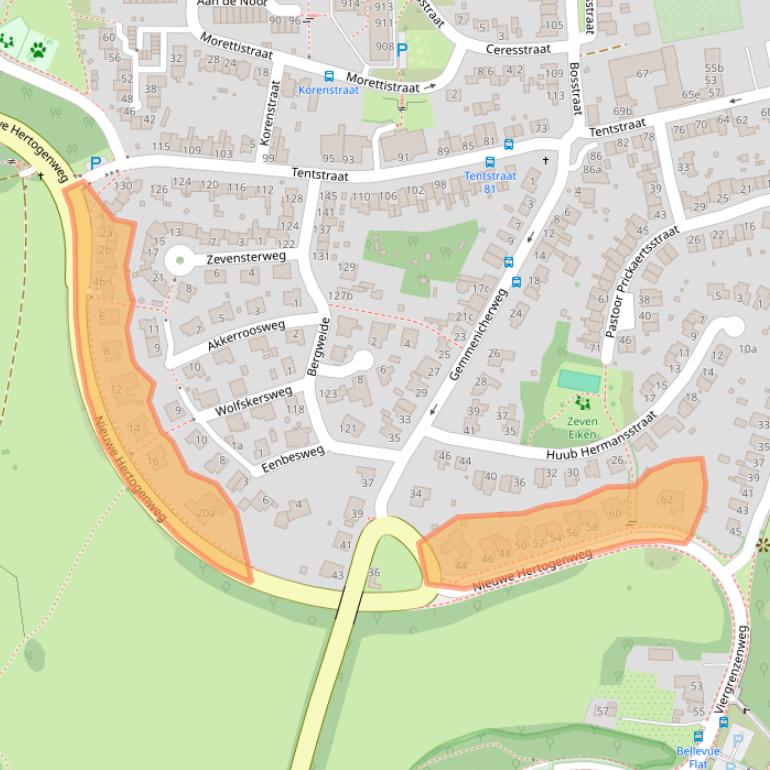 Kaart van postcodegebied 6291BP.