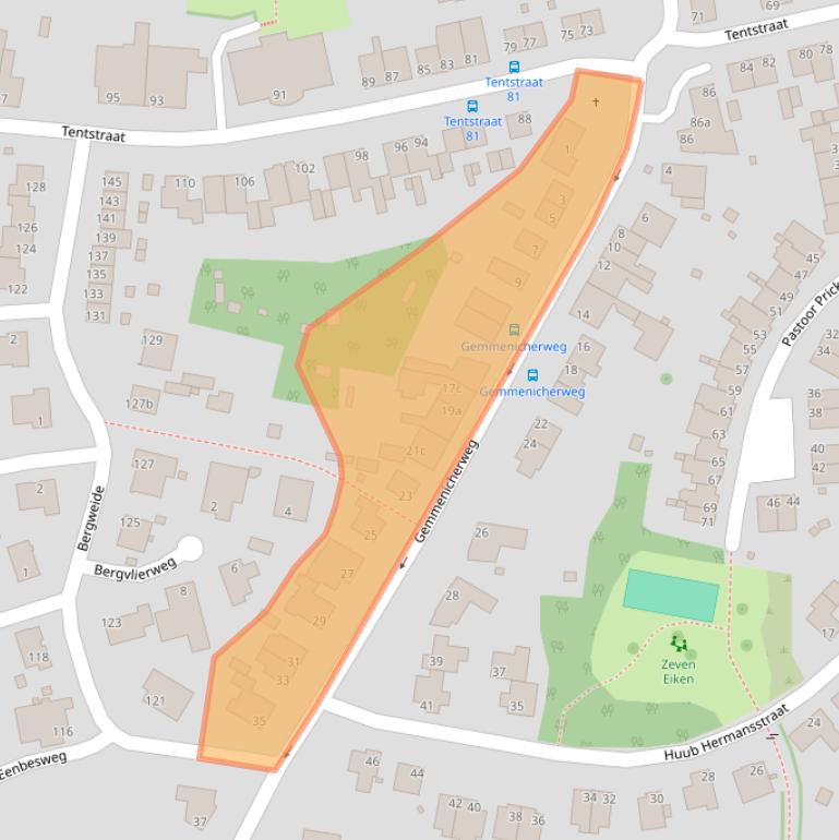 Kaart van postcodegebied 6291BR.