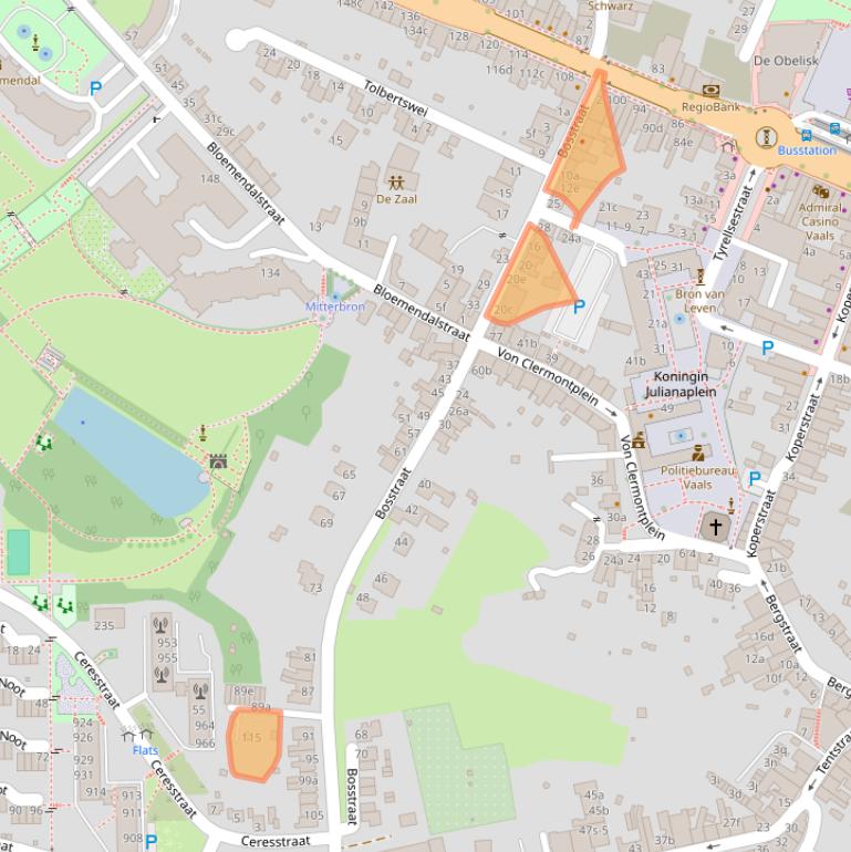 Kaart van postcodegebied 6291CJ.