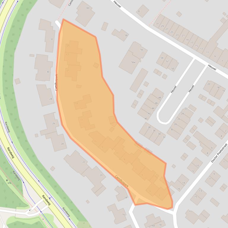 Kaart van postcodegebied 6291CW.