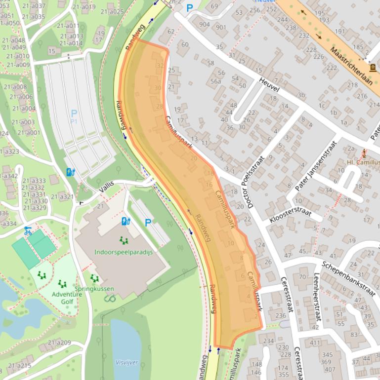 Kaart van postcodegebied 6291CX.