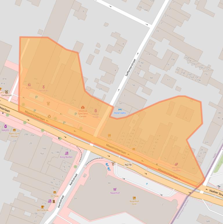 Kaart van postcodegebied 6291EK.