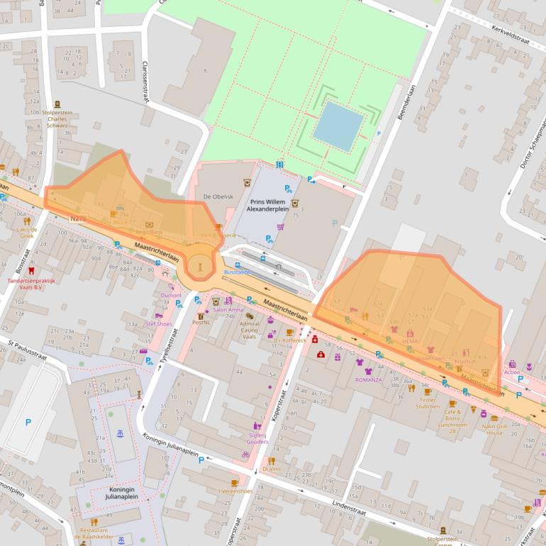Kaart van postcodegebied 6291EL.