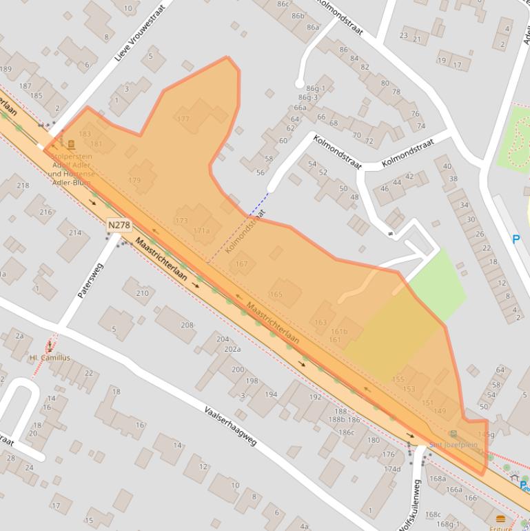 Kaart van postcodegebied 6291EP.