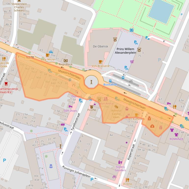 Kaart van postcodegebied 6291ET.