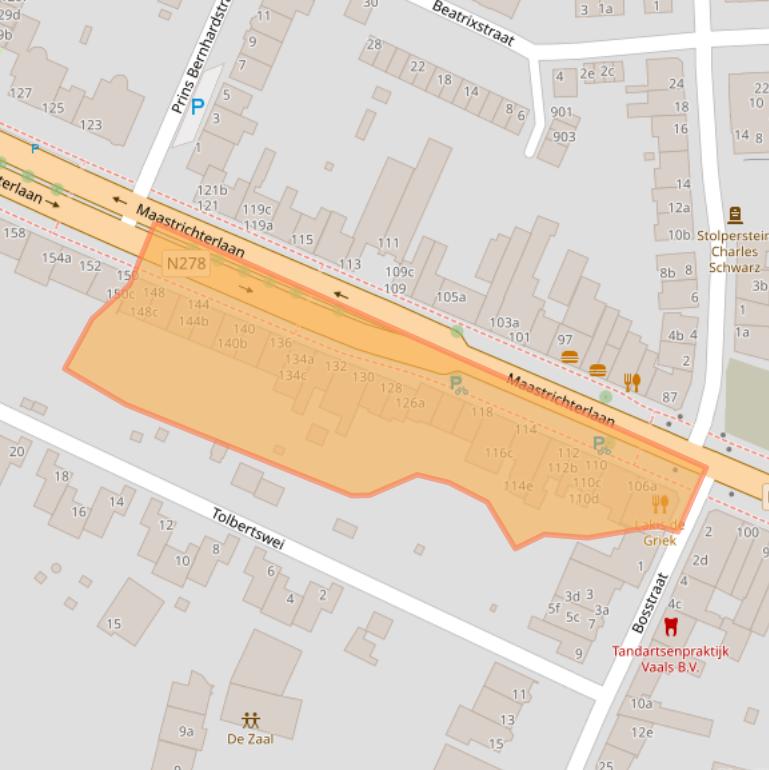 Kaart van postcodegebied 6291EV.