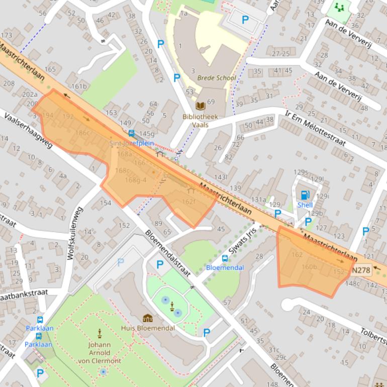 Kaart van postcodegebied 6291EW.