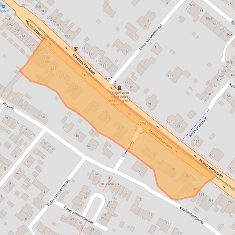 Kaart van postcodegebied 6291EX.
