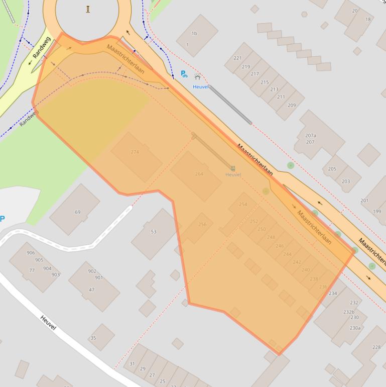 Kaart van postcodegebied 6291EZ.