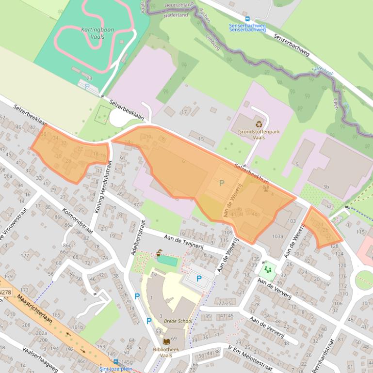 Kaart van postcodegebied 6291HW.