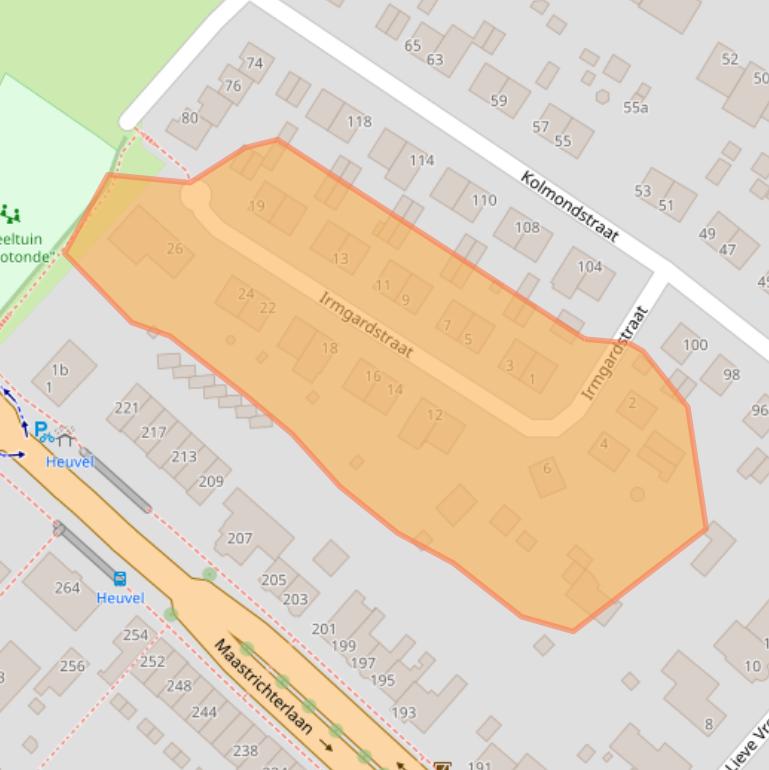 Kaart van postcodegebied 6291JB.