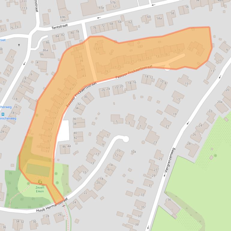 Kaart van postcodegebied 6291LL.
