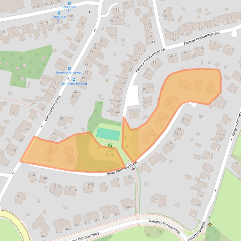 Kaart van postcodegebied 6291LP.