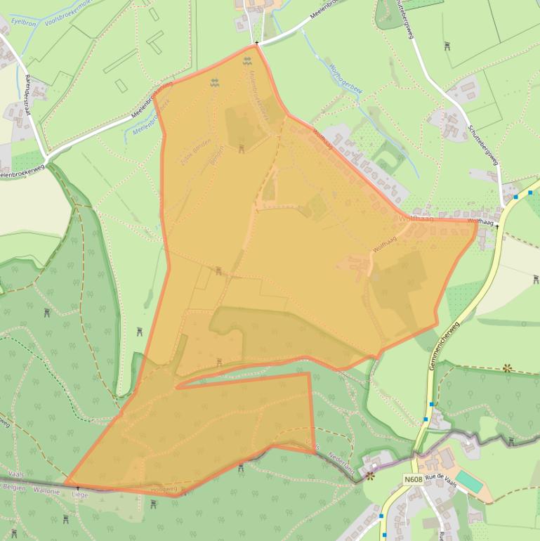 Kaart van postcodegebied 6291NB.