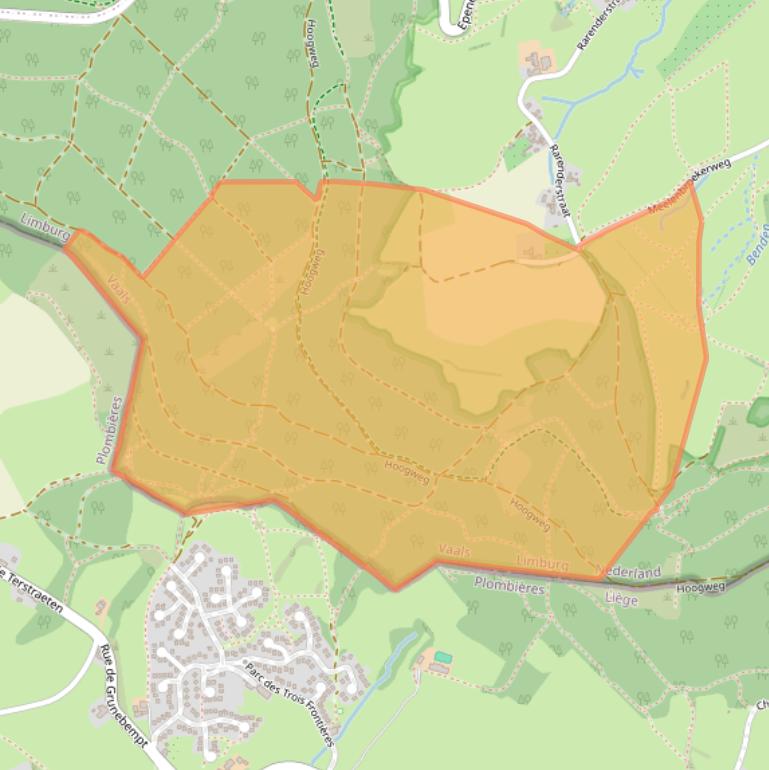 Kaart van postcodegebied 6291NE.