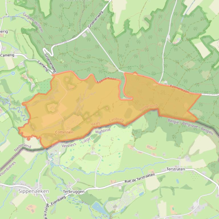 Kaart van postcodegebied 6294NE.