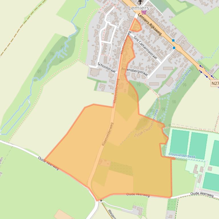 Kaart van postcodegebied 6295AJ.