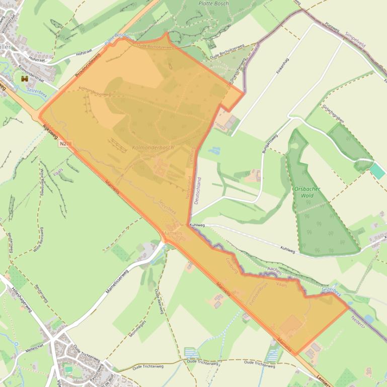 Kaart van postcodegebied 6295NA.