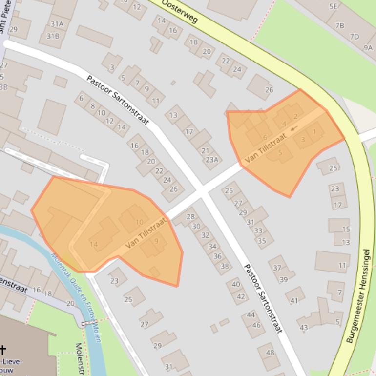 Kaart van postcodegebied 6301DJ.