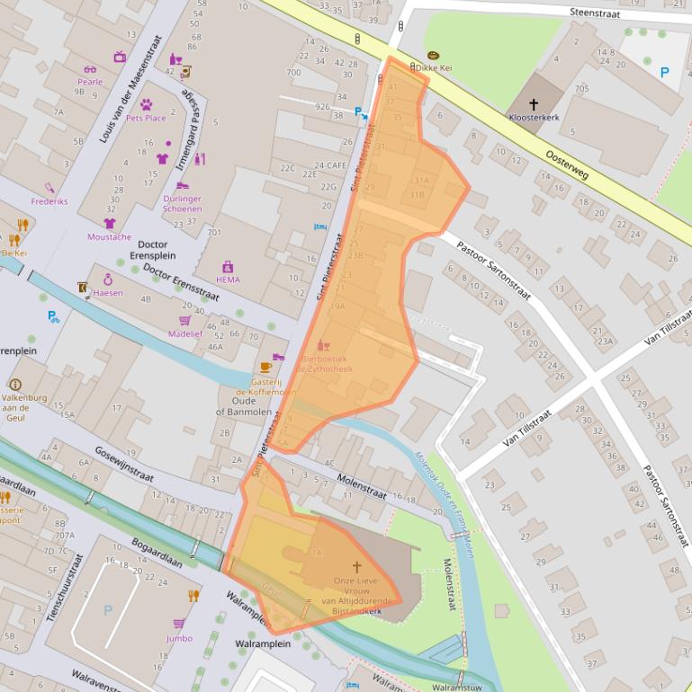 Kaart van postcodegebied 6301DP.