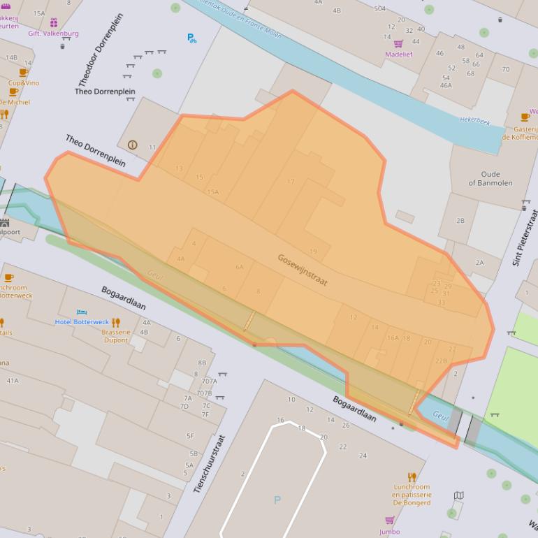 Kaart van postcodegebied 6301DT.