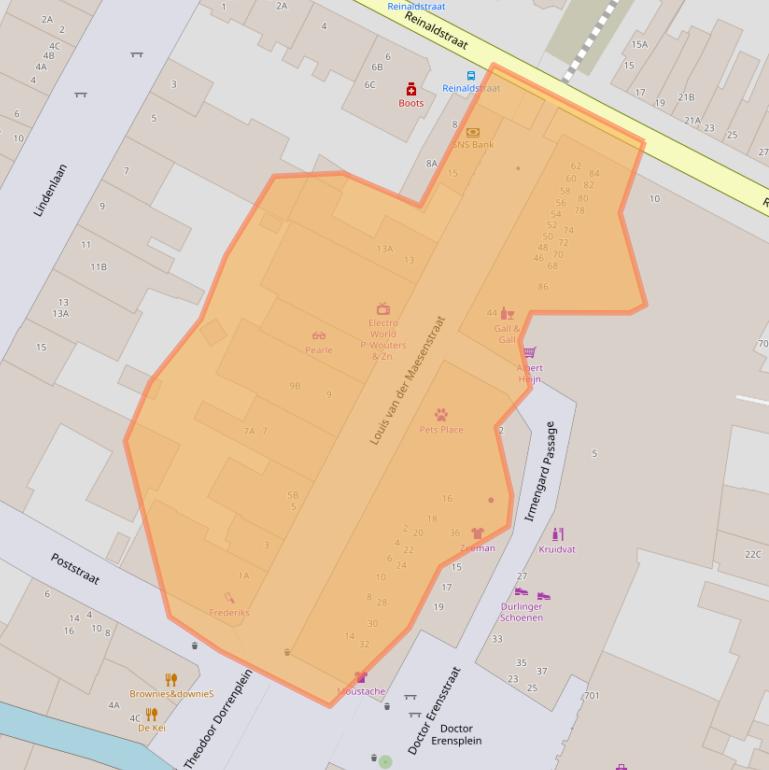 Kaart van postcodegebied 6301EA.