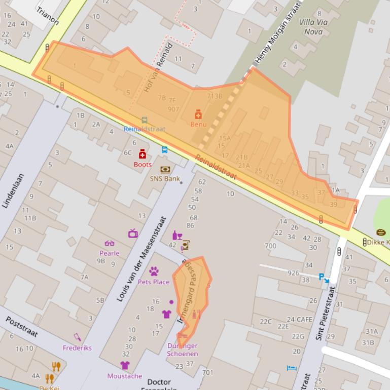 Kaart van postcodegebied 6301EB.