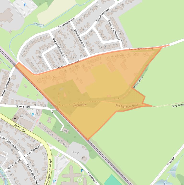 Kaart van postcodegebied 6301EH.