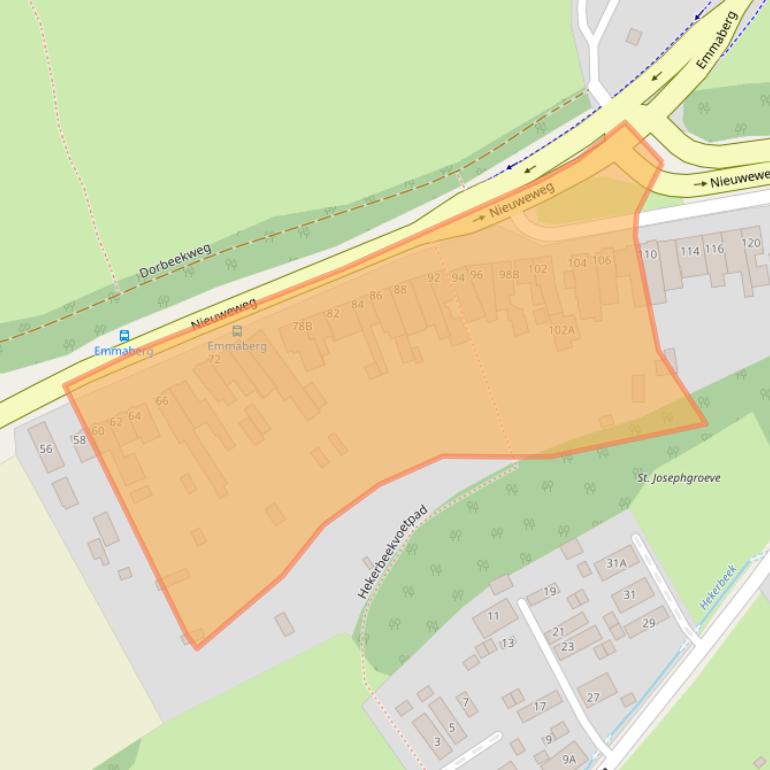 Kaart van postcodegebied 6301EW.