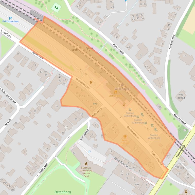 Kaart van postcodegebied 6301EZ.