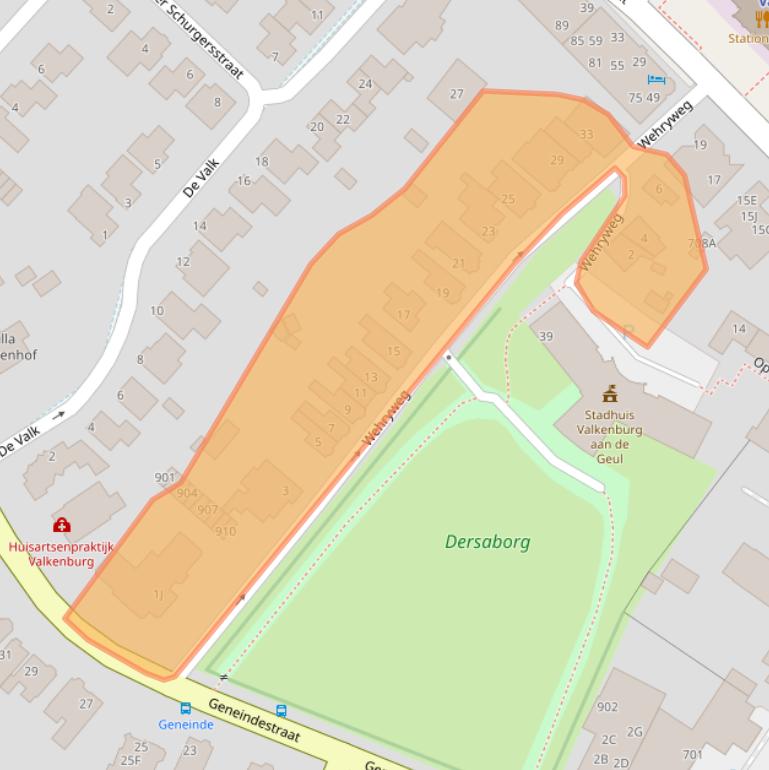 Kaart van postcodegebied 6301GA.