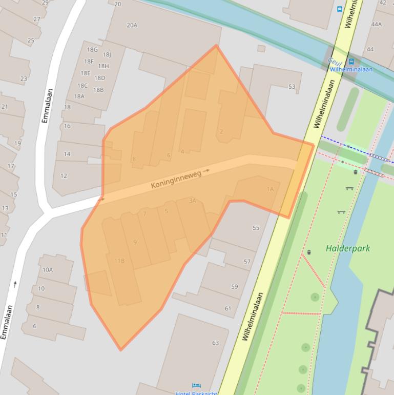 Kaart van postcodegebied 6301GS.