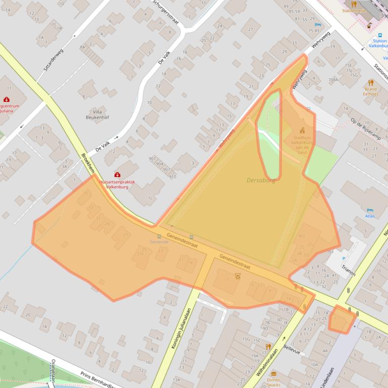 Kaart van postcodegebied 6301HC.