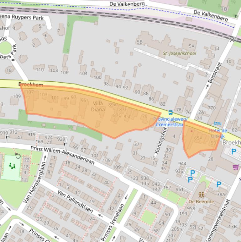 Kaart van postcodegebied 6301HE.