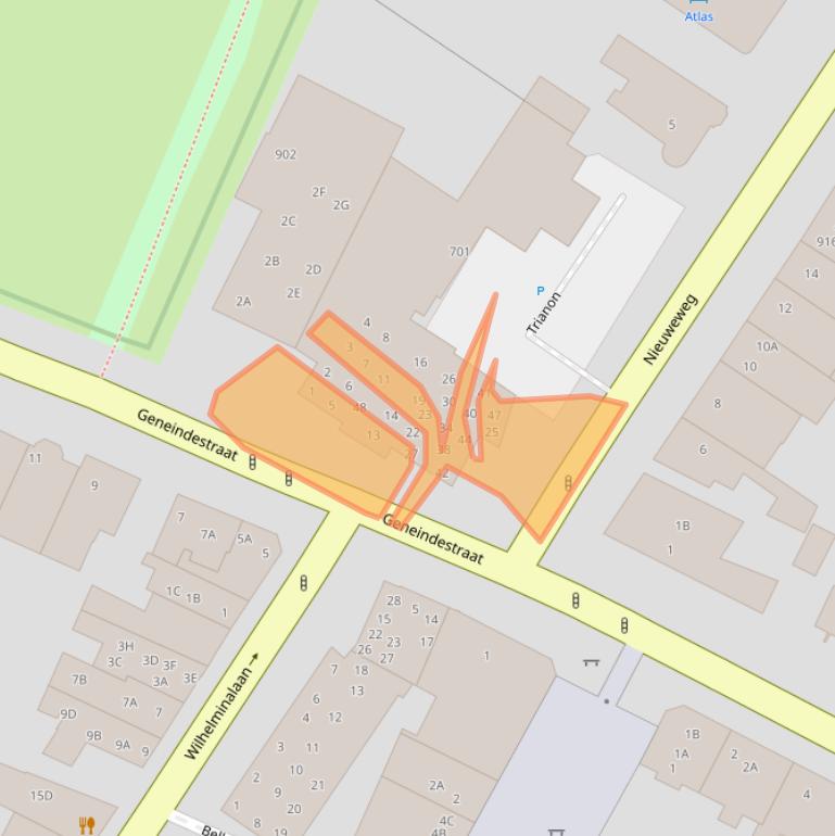 Kaart van postcodegebied 6301HZ.