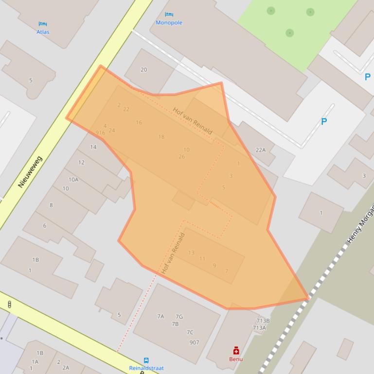 Kaart van postcodegebied 6301KX.