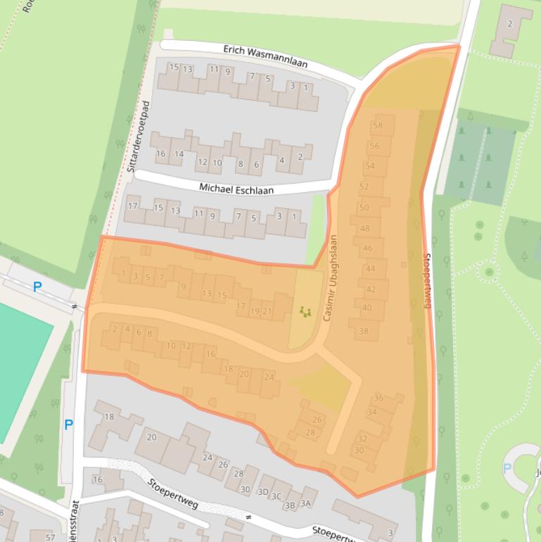 Kaart van postcodegebied 6301LP.