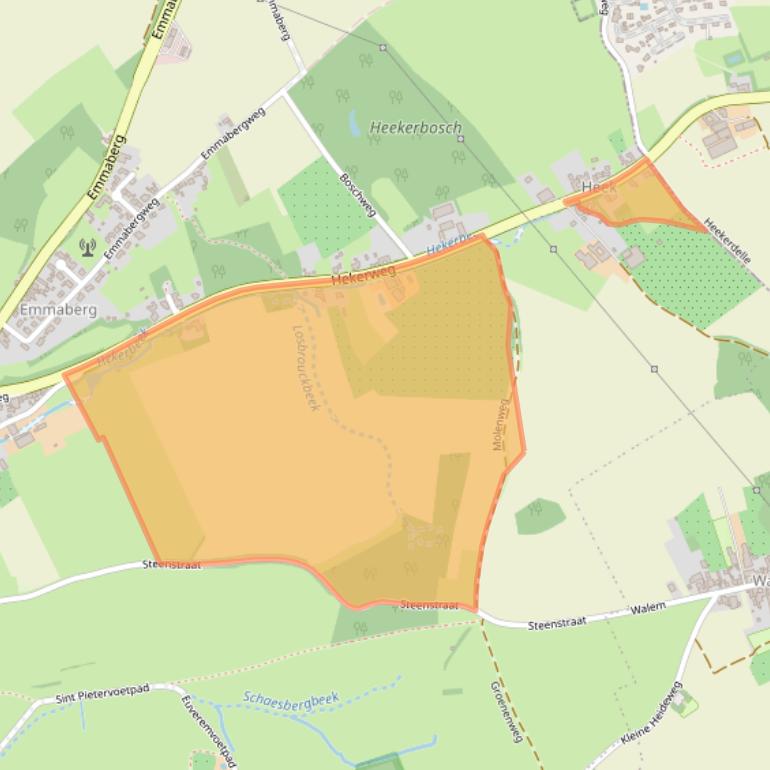 Kaart van postcodegebied 6301RH.