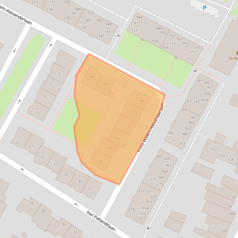 Kaart van postcodegebied 6301TZ.