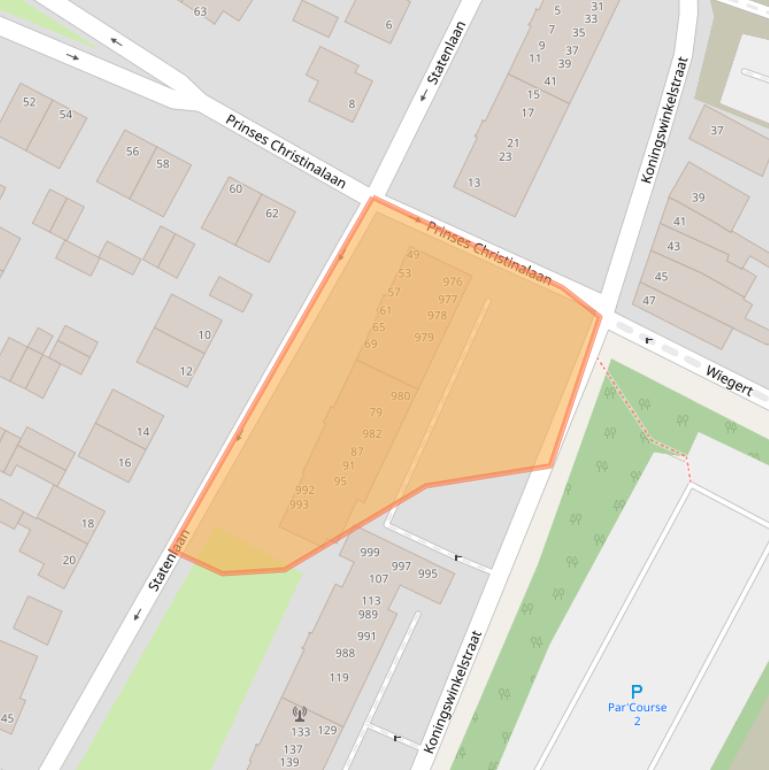 Kaart van postcodegebied 6301WC.