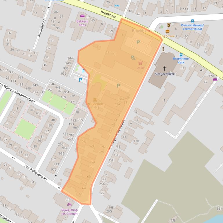 Kaart van postcodegebied 6301WJ.