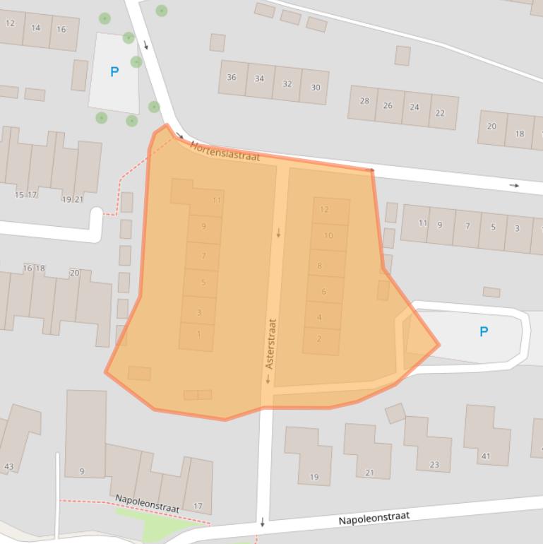 Kaart van postcodegebied 6301WZ.