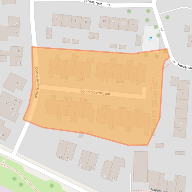 Kaart van postcodegebied 6301XP.