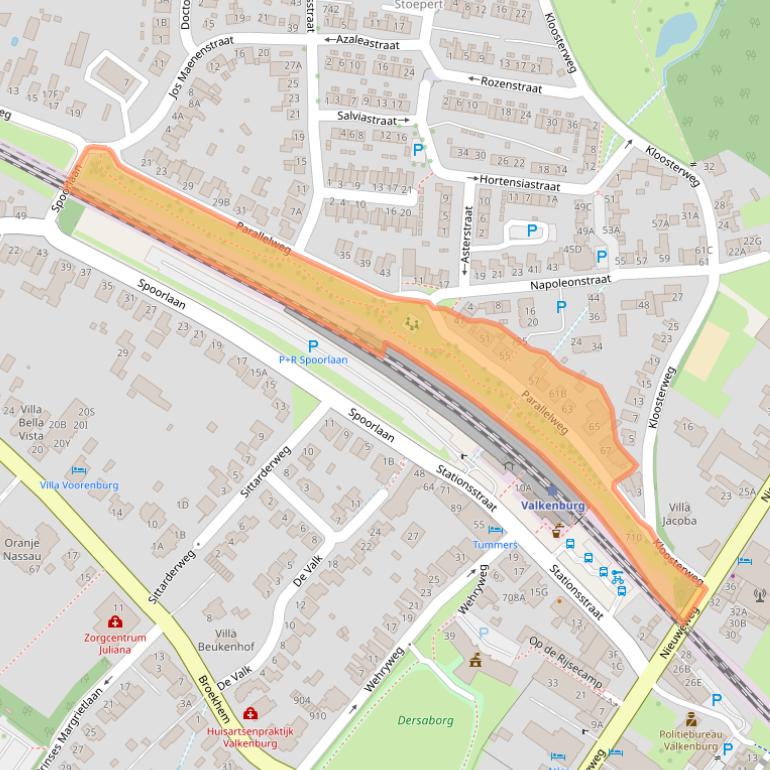 Kaart van postcodegebied 6301XZ.