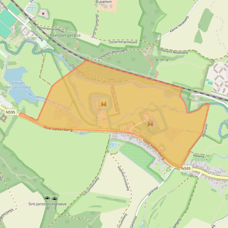 Kaart van postcodegebied 6305AA.