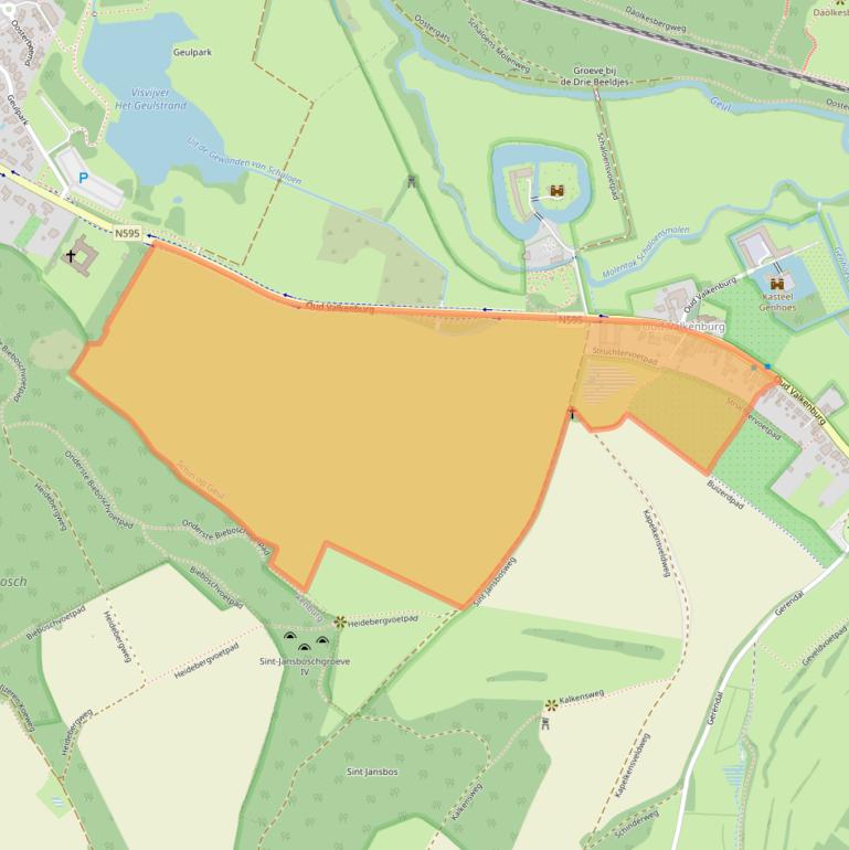 Kaart van postcodegebied 6305AB.