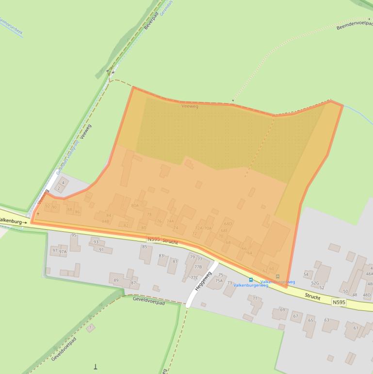 Kaart van postcodegebied 6305AJ.